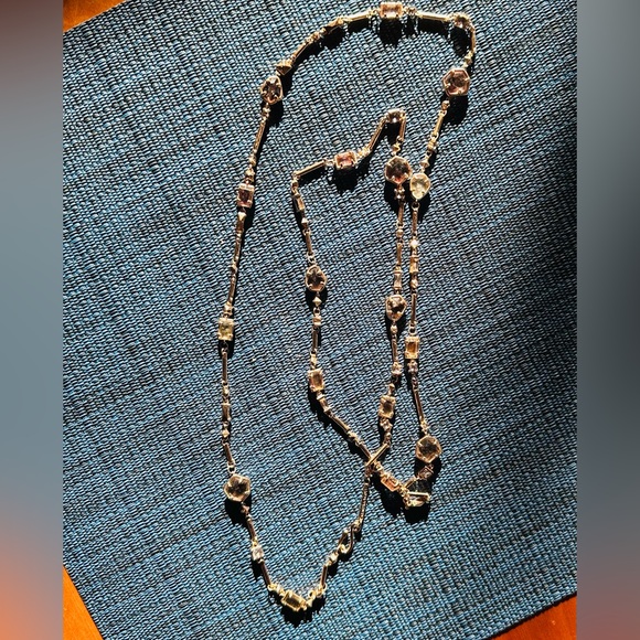 Kendra Scott rose gold necklace with brown stones - Picture 4 of 7